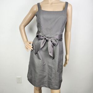 J Crew Dress Fitted Low Back Silk Belt Pockets Sz 10P Career Y2K Classic